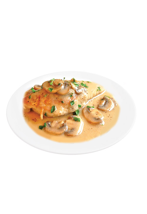 Куриное филе под грибным соусом вес